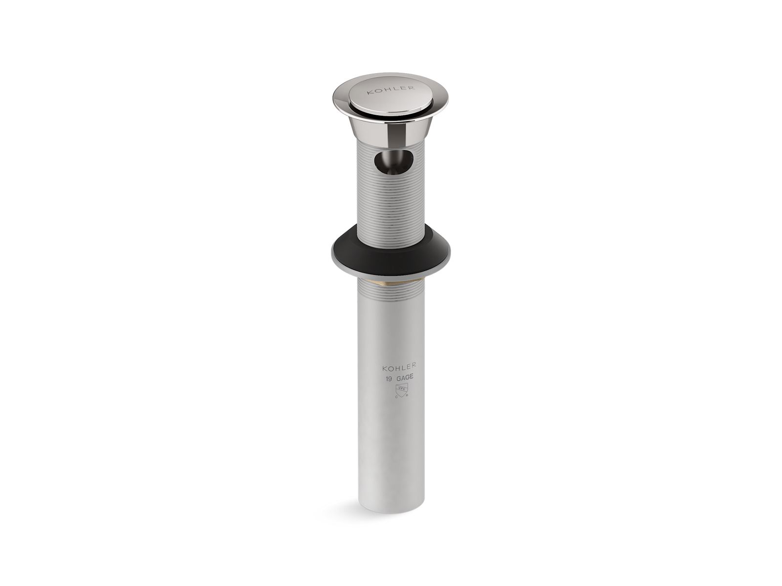 KOHLER K-25322-TT Clicker Drain With Overflow - Vibrant Titanium