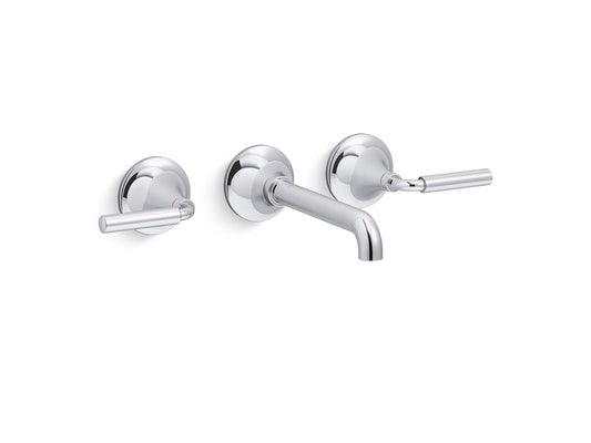 KOHLER K-T26439-4-CP Tone Wall-Mount Bathroom Sink Faucet Trim, 1.2 Gpm In Polished Chrome