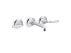 KOHLER K-T26439-4-CP Tone Wall-Mount Bathroom Sink Faucet Trim, 1.2 Gpm - Polished Chrome