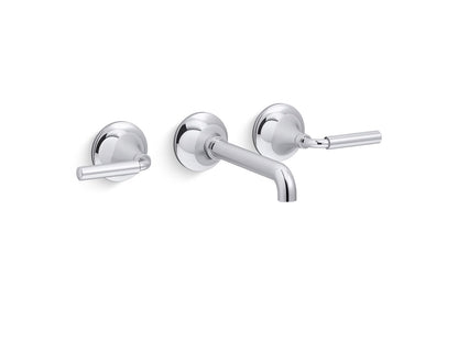 KOHLER K-T26439-4-2MB Tone Wall-mount bathroom sink faucet trim, 1.2 gpm - Vibrant Brushed Moderne Brass