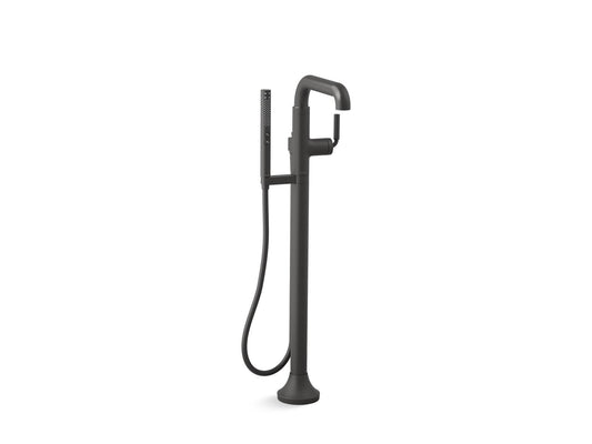 KOHLER K-T27424-4-BL Tone Floor-Mount Bath Filler Trim With Handshower In Matte Black