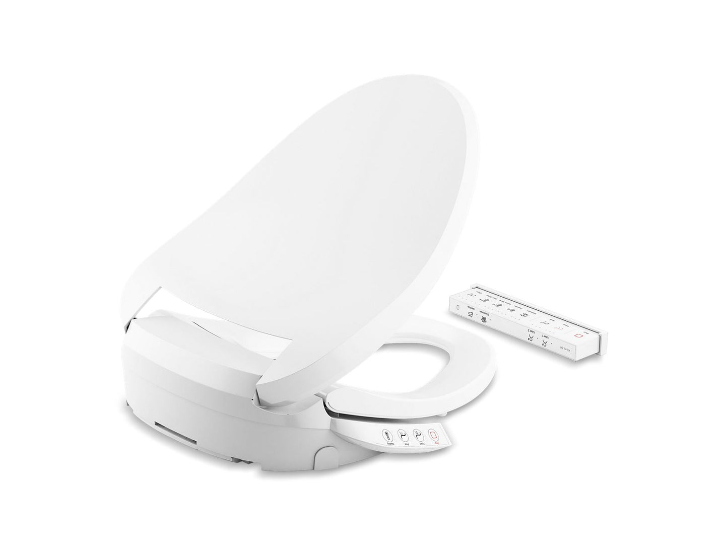 KOHLER K-27142-CR-0 Purewash E700 Elongated Bidet Toilet Seat With Remote Control In White