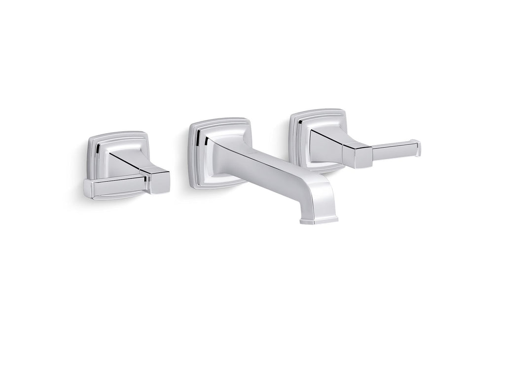KOHLER K-T26432-4-2MB Riff Wall-Mount Bathroom Sink Faucet Trim, 1.2 Gpm - Vibrant Brushed Moderne Brass