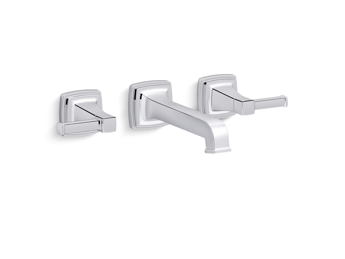 KOHLER K-T26432-4-2MB Riff Wall-Mount Bathroom Sink Faucet Trim, 1.2 Gpm - Vibrant Brushed Moderne Brass