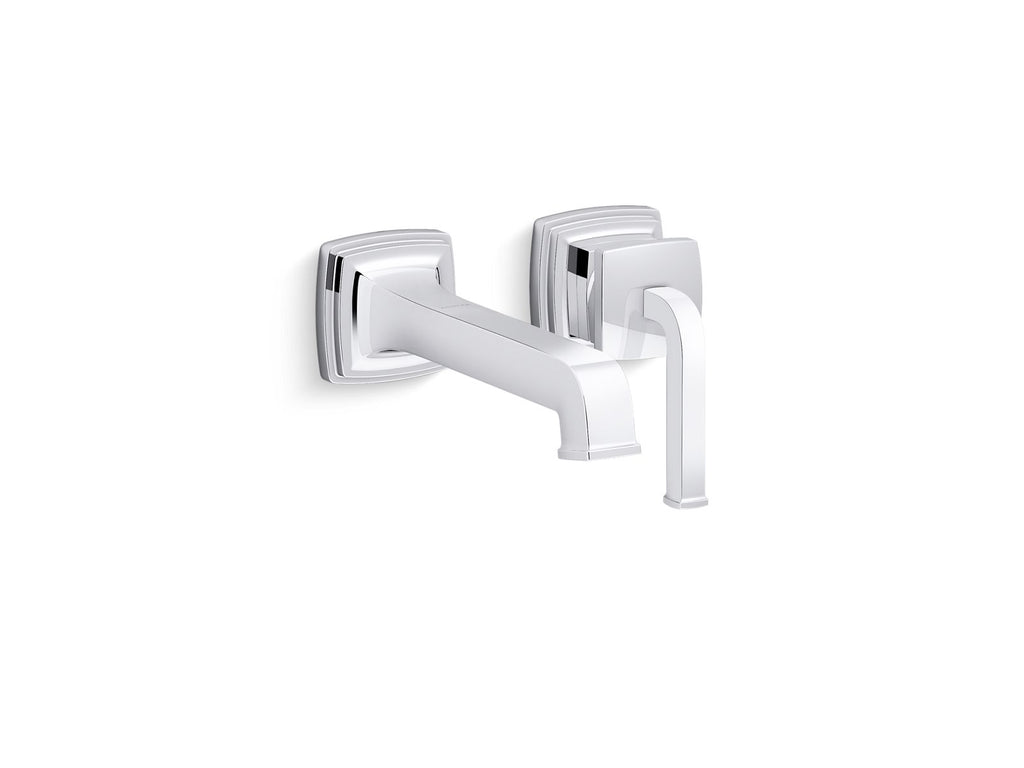 KOHLER K-26431-4-2MB Riff Wall-Mount Single-Handle Bathroom Sink Faucet, 1.2 Gpm - Vibrant Brushed Moderne Brass