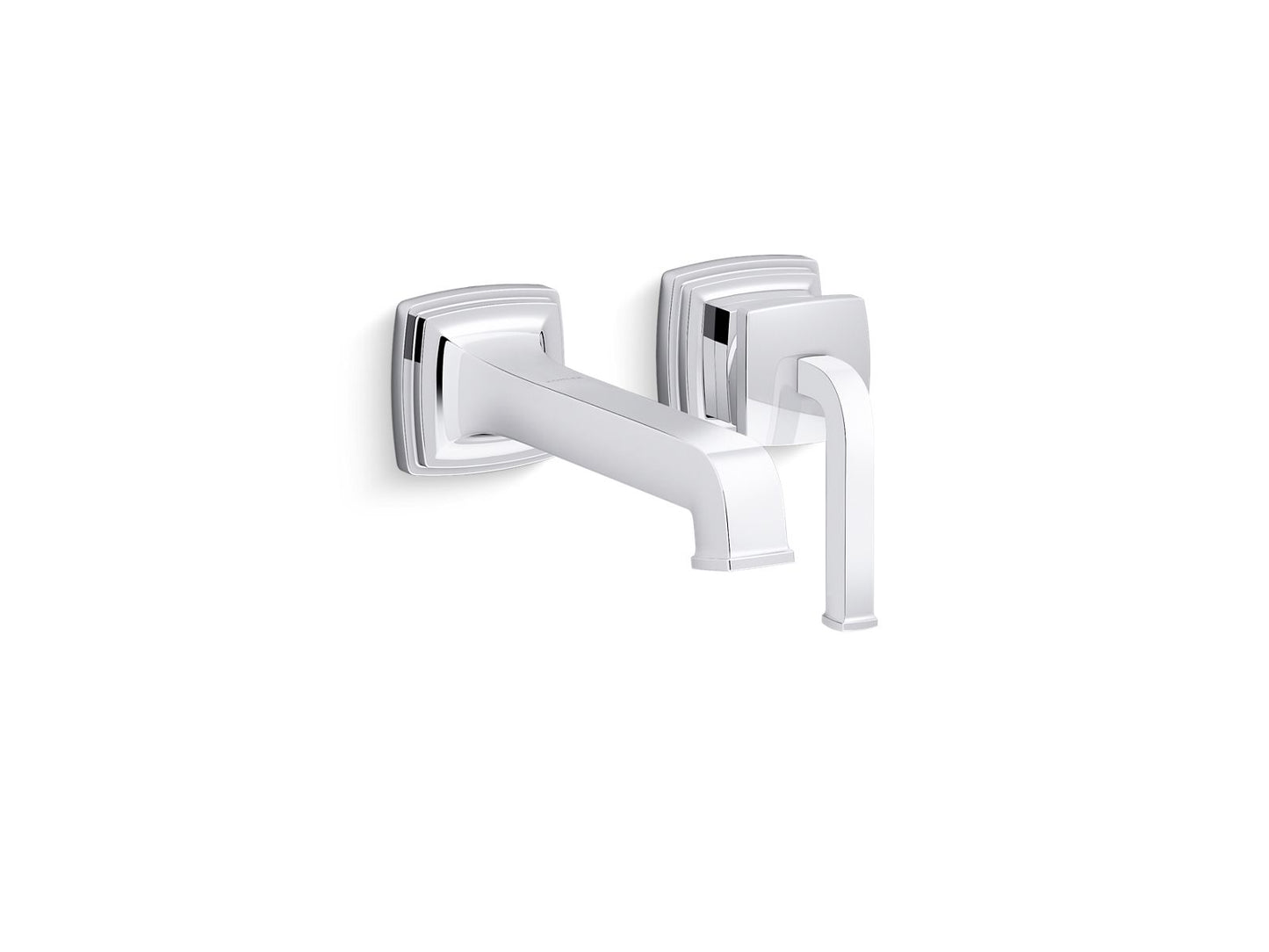 KOHLER K-26431-4-BL Riff Wall-mount single-handle bathroom sink faucet, 1.2 gpm - Matte Black