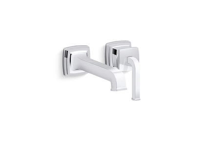 KOHLER K-26431-4-BL Riff Wall-mount single-handle bathroom sink faucet, 1.2 gpm - Matte Black