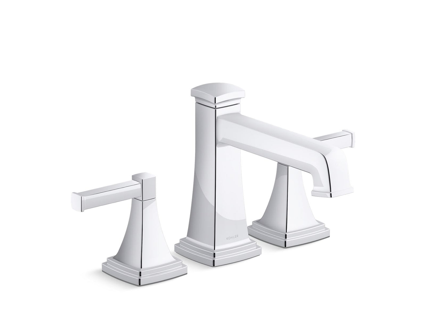 KOHLER K-T26436-4-BL Riff Deck-mount bath faucet trim with diverter - Matte Black