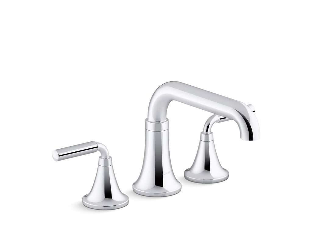 KOHLER K-T27417-4-2MB Tone Deck-Mount Bath Faucet Trim - Vibrant Brushed Moderne Brass