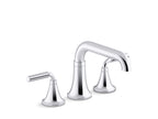 KOHLER K-T27417-4-2MB Tone Deck-Mount Bath Faucet Trim - Vibrant Brushed Moderne Brass
