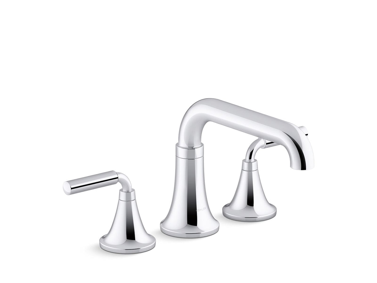 KOHLER K-T27417-4-2MB Tone Deck-Mount Bath Faucet Trim - Vibrant Brushed Moderne Brass