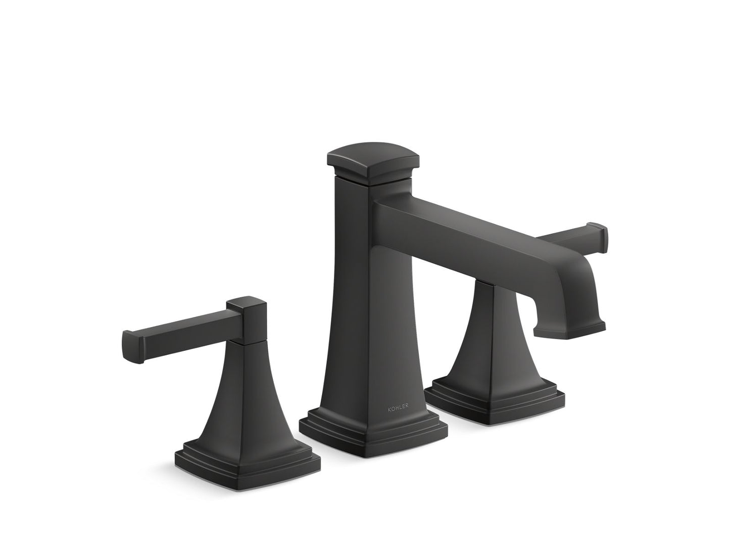 KOHLER K-T26436-4-BL Riff Deck-Mount Bath Faucet Trim With Diverter In Matte Black