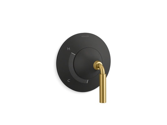 KOHLER K-TS23954-4-BMB Tone Rite-Temp Valve Trim In Matte Black with Moderne Brass