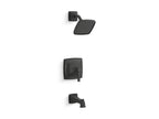 KOHLER K-TS27403-4-BL Riff Rite-Temp Bath And Shower Trim Kit, 2.5 Gpm - Matte Black