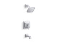 KOHLER K-TS27403-4-CP Riff Rite-Temp Bath And Shower Trim Kit, 2.5 Gpm - Polished Chrome