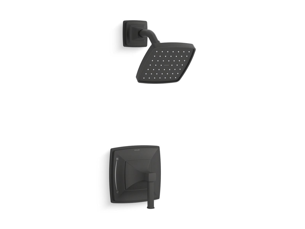 KOHLER K-TS27404-4-BL Riff Rite-Temp Shower Trim Kit, 2.5 Gpm - Matte Black