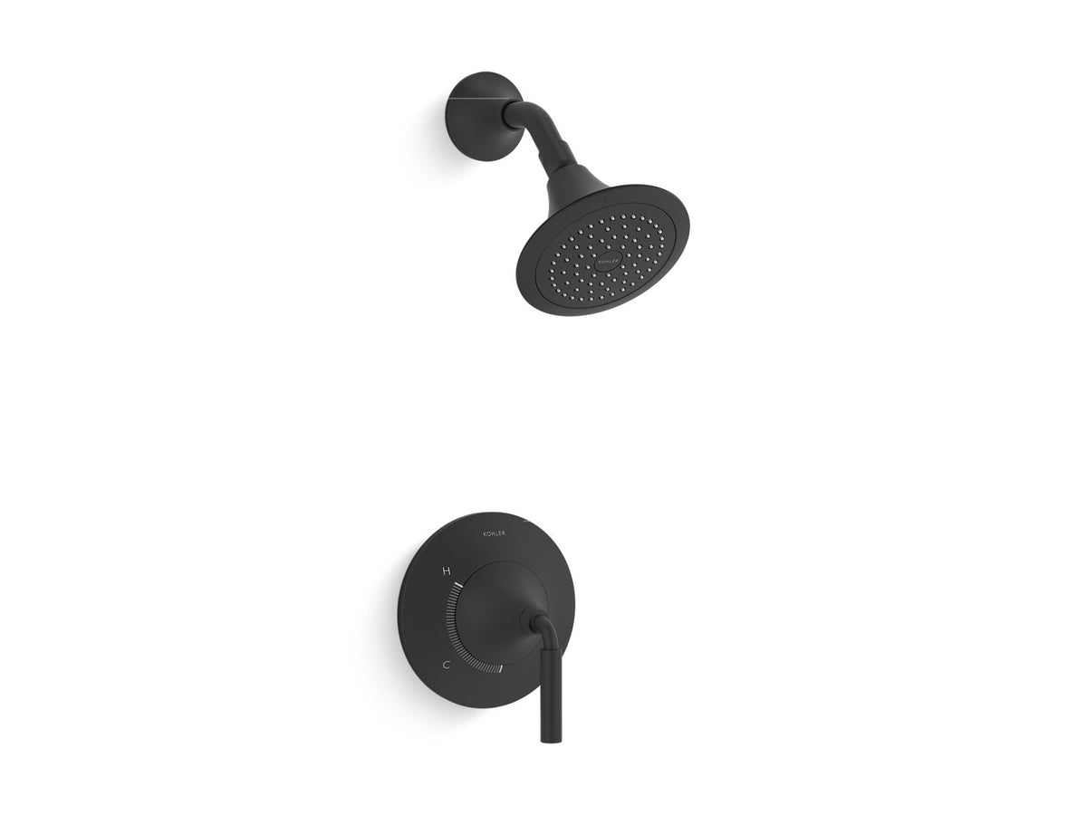KOHLER K-TS27420-4-BL Tone Rite-Temp Shower Trim Kit, 2.5 Gpm - Matte Black