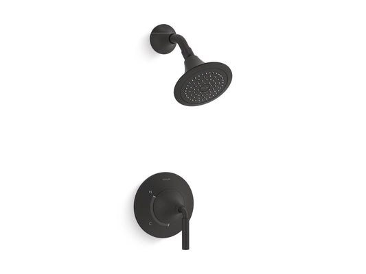 KOHLER K-TS27420-4G-BL Tone Rite-Temp Shower Trim Kit, 1.75 Gpm In Matte Black