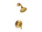 KOHLER K-TS27420-4-2MB Tone Rite-Temp Shower Trim Kit, 2.5 Gpm - Vibrant Brushed Moderne Brass