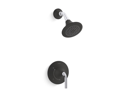 KOHLER K-TS27420-4G-CBL Tone Rite-Temp Shower Trim Kit, 1.75 Gpm In Polished Chrome with Matte Black