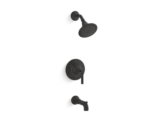 KOHLER K-TS27421-4-BL Tone Rite-Temp Bath And Shower Trim Kit, 2.5 Gpm In Matte Black