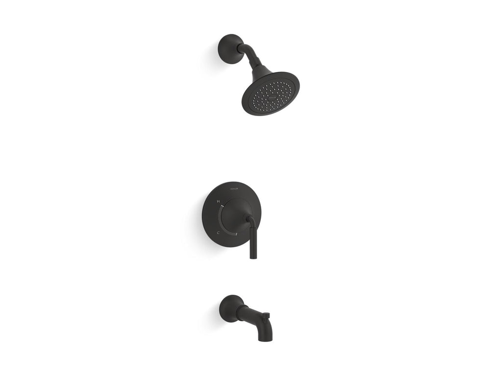 KOHLER K-TS27421-4-BL Tone Rite-Temp Bath And Shower Trim Kit, 2.5 Gpm - Matte Black