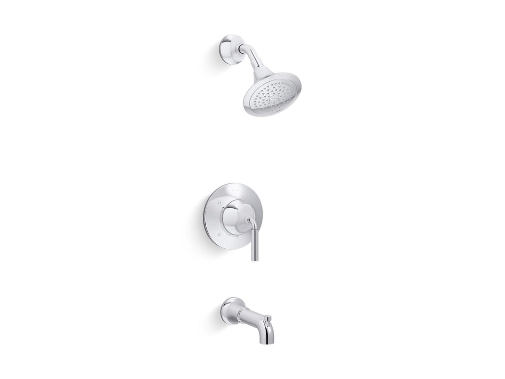 KOHLER K-TS27421-4-CP Tone Rite-Temp Bath And Shower Trim Kit, 2.5 Gpm - Polished Chrome