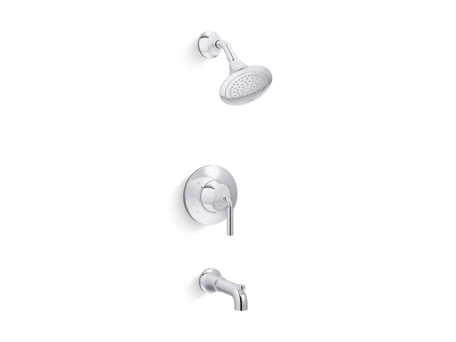 KOHLER K-TS27421-4-CP Tone Rite-Temp Bath And Shower Trim Kit, 2.5 Gpm - Polished Chrome