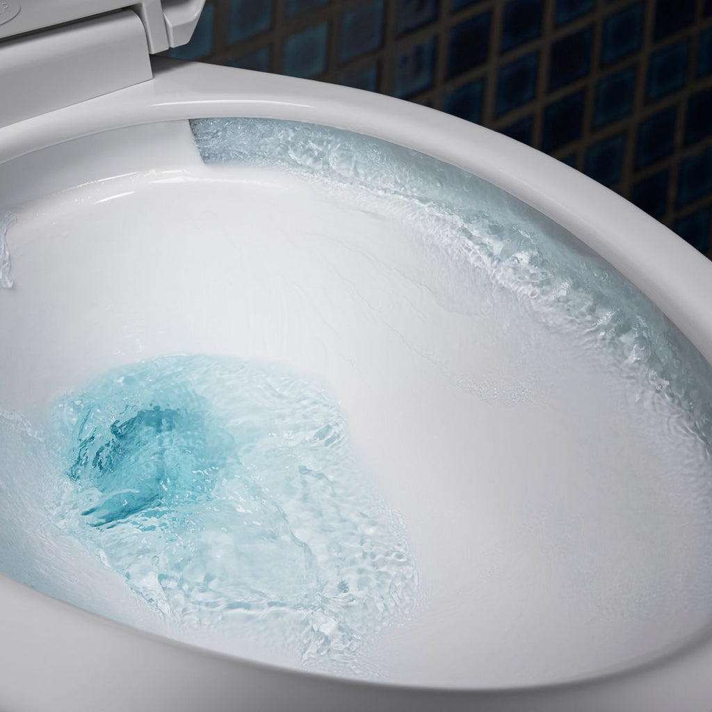 KOHLER K-20197-RA-0 Betello Two-Piece Elongated Toilet With Skirted Trapway, 1.28 Gpf - White