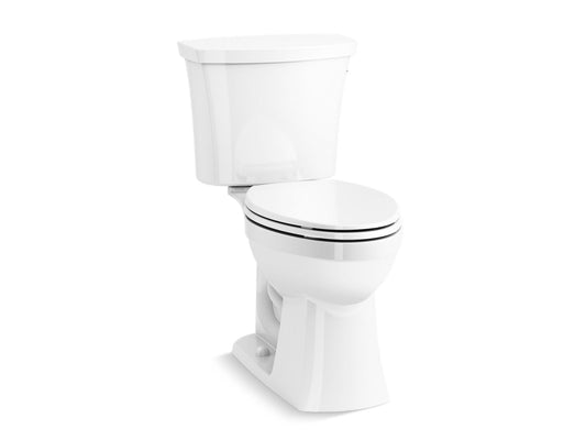 KOHLER K-32810-RA-0 Kelston Two-Piece Elongated Toilet, 1.28 Gpf In White