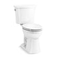 KOHLER K-32810-0 Kelston Two-Piece Elongated Toilet, 1.28 Gpf In White