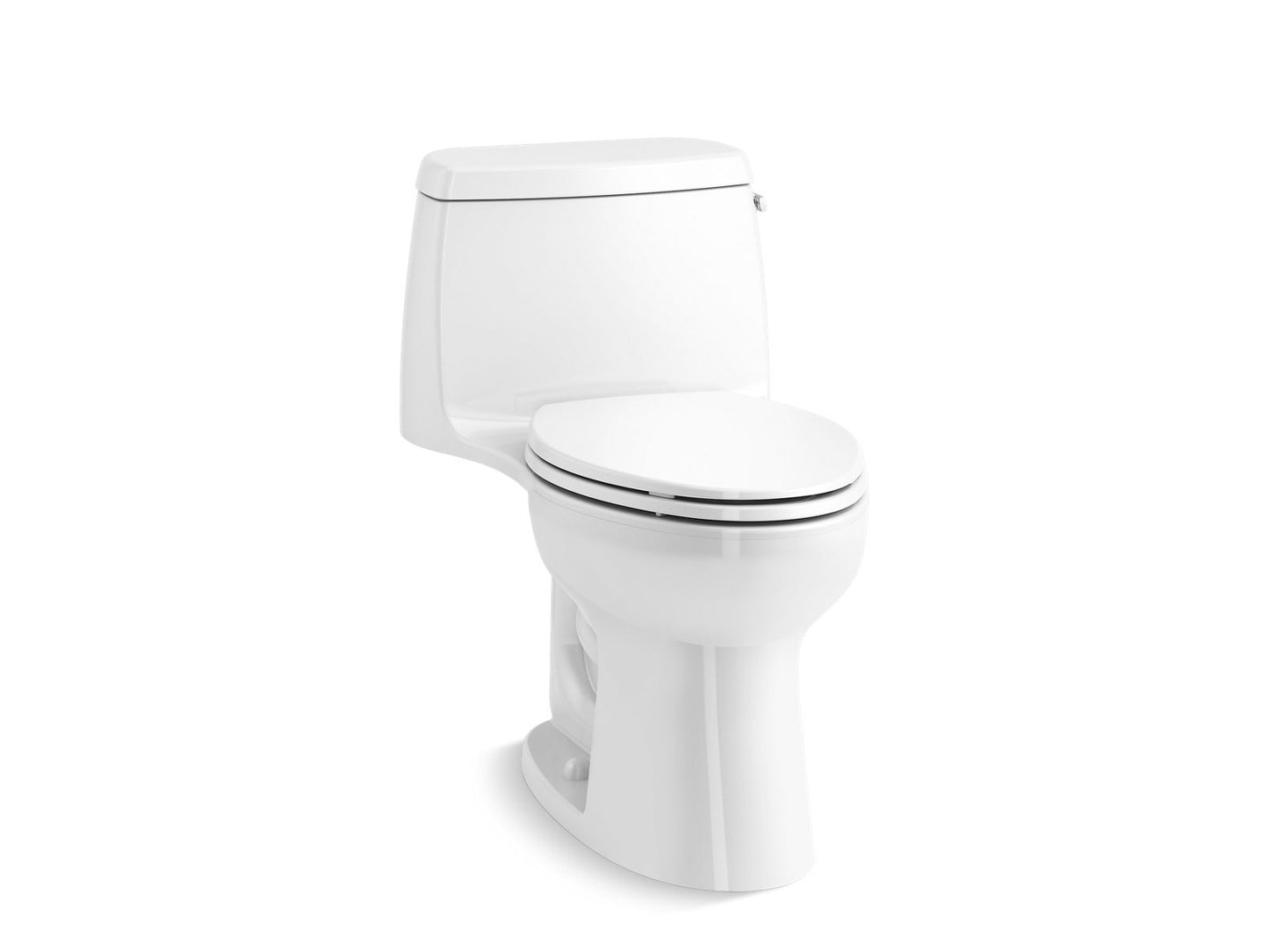 KOHLER K-30810-RA-0 Santa Rosa One-Piece Compact Elongated Toilet, 1.28 Gpf In White