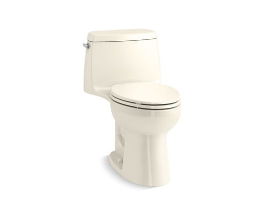 KOHLER K-30810-96 Santa Rosa One-Piece Compact Elongated Toilet, 1.28 Gpf In Biscuit