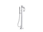 KOHLER K-T27408-4-BL Riff Floor-Mount Bath Filler Trim With Handshower - Matte Black