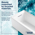 KOHLER K-1848-0 Underscore 60" X 36" Drop-In Bath - White