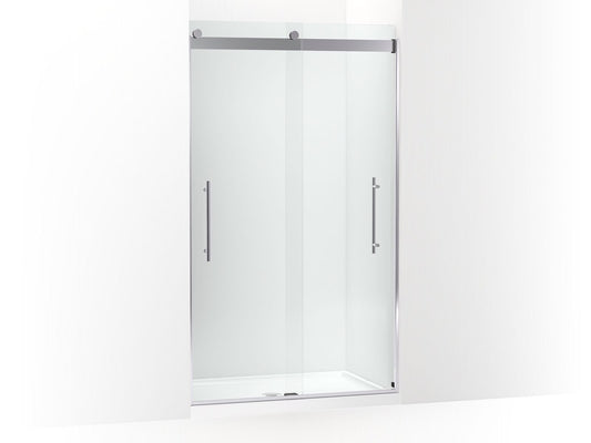 KOHLER K-702427-L-SHP Levity Plus Frameless Sliding Shower Door, 81-5/8" H X 44-5/8 - 47-5/8" W, With 3/8"-Thick Crystal Clear Glass In Bright Polished Silver