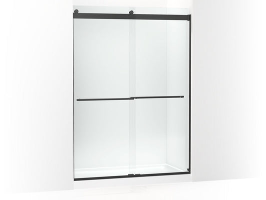 KOHLER K-702430-L-BL Levity Plus 81-5/8" H Sliding Shower Door With 3/8"-Thick Glass In Matte Black