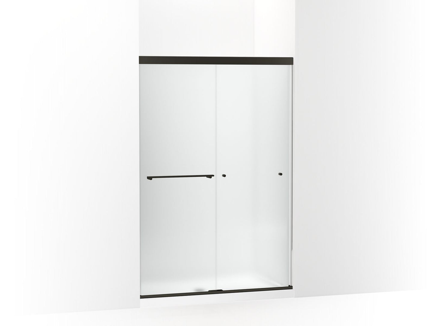 KOHLER K-707101-D3-ABZ Revel Sliding Shower Door, 70" H X 44-5/8 - 47-5/8" W, With 5/16" Thick Frosted Glass In Anodized Dark Bronze