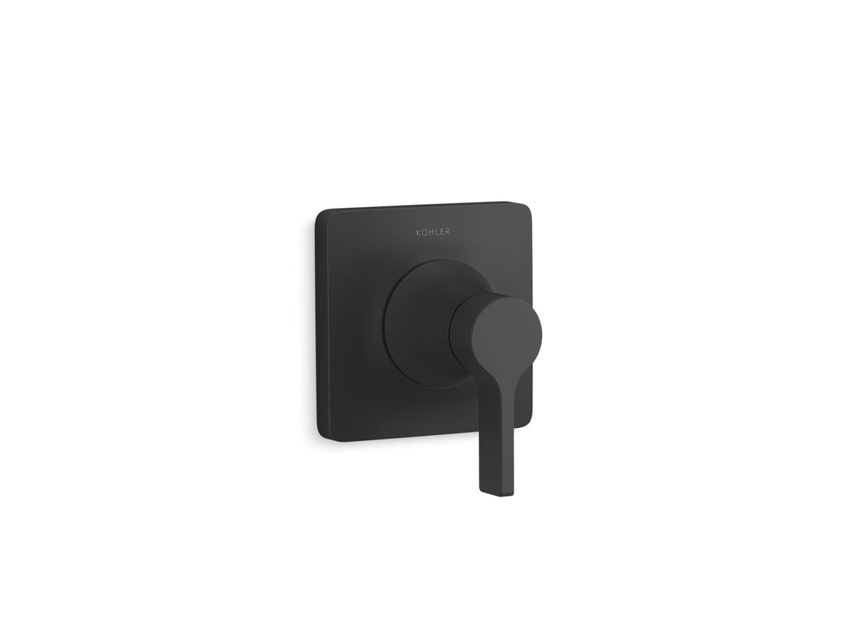 KOHLER K-T28130-4-BL Venza Mastershower Transfer Valve Trim With Lever Handle - Matte Black