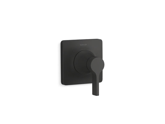 KOHLER K-T28130-4-BL Venza MasterShower transfer valve trim with lever handle - Matte Black