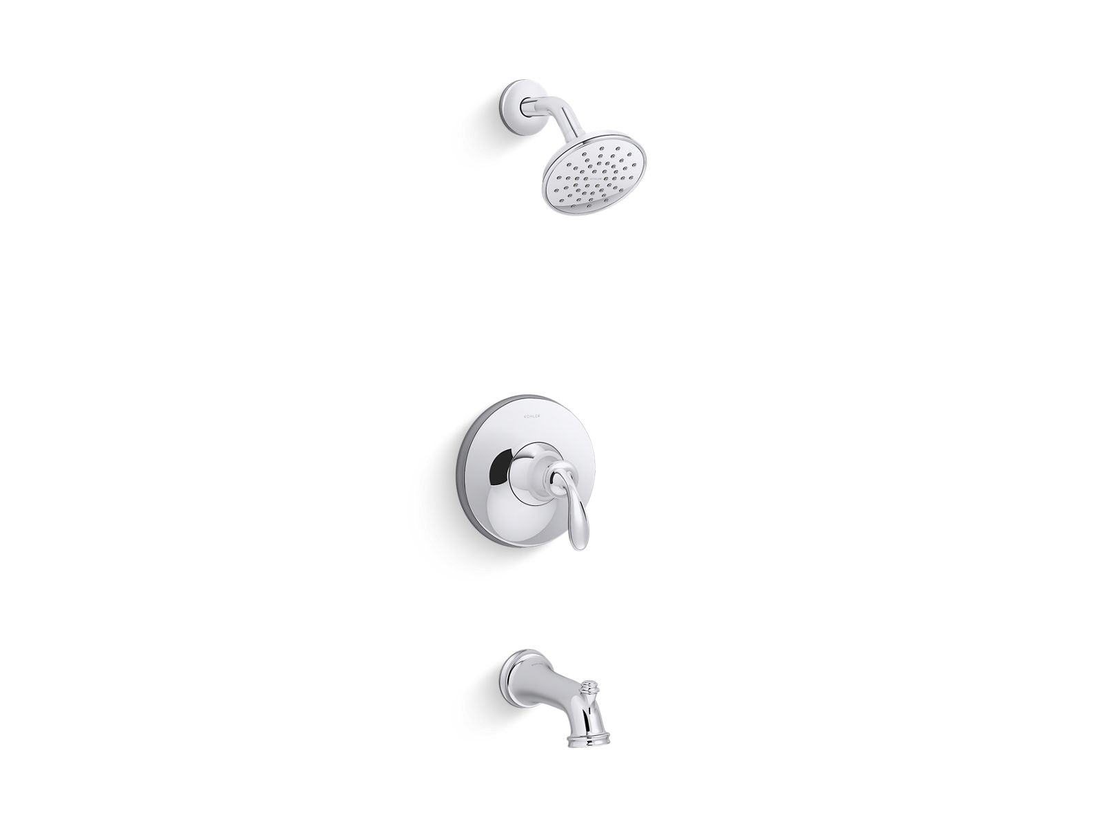 KOHLER K-TS27381-4G-CP Bellera Rite-Temp Bath And Shower Trim Kit, 1.75 Gpm - Polished Chrome