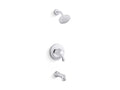 KOHLER K-TS27391-4G-CP Simplice Rite-Temp Bath And Shower Trim Kit, 1.75 Gpm - Polished Chrome