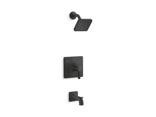 KOHLER K-TS28127-4G-BL Venza Rite-Temp Bath And Shower Trim Kit, 1.75 Gpm In Matte Black