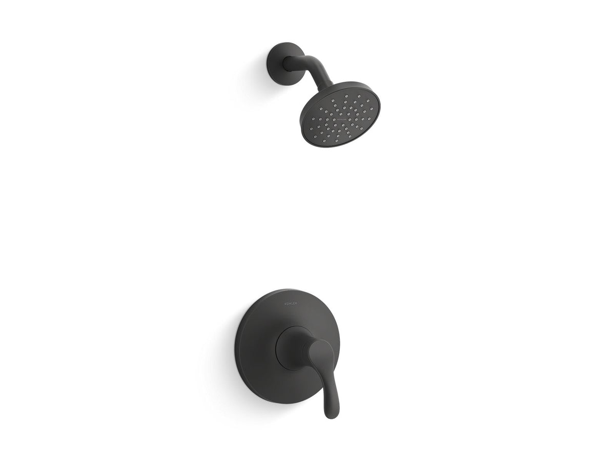 KOHLER K-TS27392-4G-BL Simplice Rite-Temp Shower Trim Kit, 1.75 Gpm - Matte Black