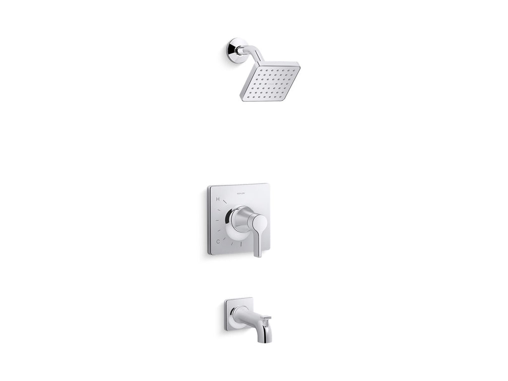 KOHLER K-TS28127-4G-CP Venza Rite-Temp Bath And Shower Trim Kit, 1.75 Gpm - Polished Chrome