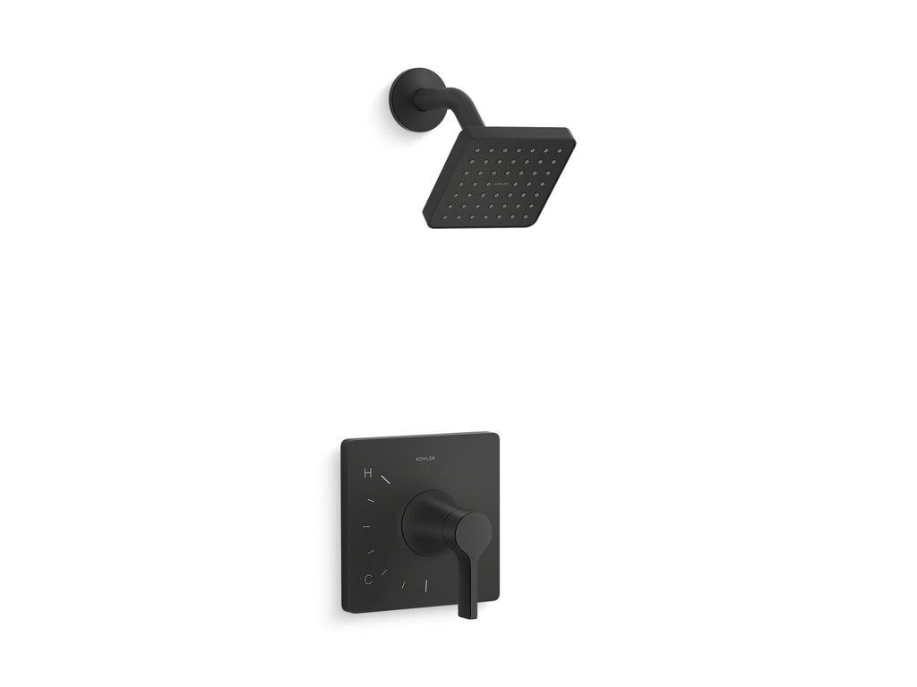 KOHLER K-TS28128-4G-BL Venza Rite-Temp Shower Trim Kit, 1.75 Gpm - Matte Black