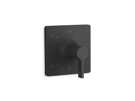 KOHLER K-TS28129-4-BL Venza Rite-Temp valve trim - Matte Black