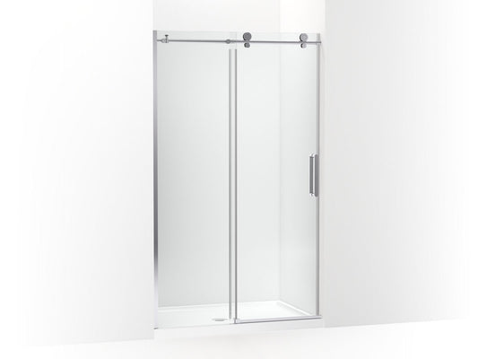 KOHLER K-701695-L-SHP Composed Sliding Shower Door, 78" H X 44-1/8 - 47-7/8" W, With 3/8" Thick Crystal Clear Glass In Bright Polished Silver