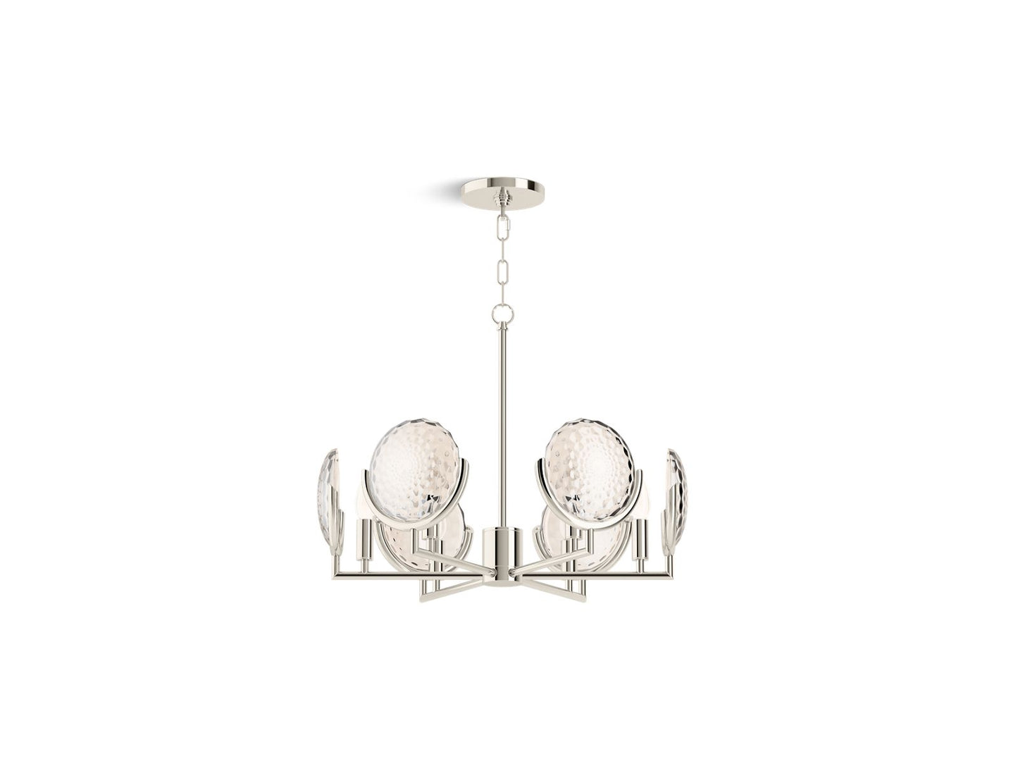 KOHLER K-29381-CH06B-SNL Arendela 22" Chandelier In Polished Nickel