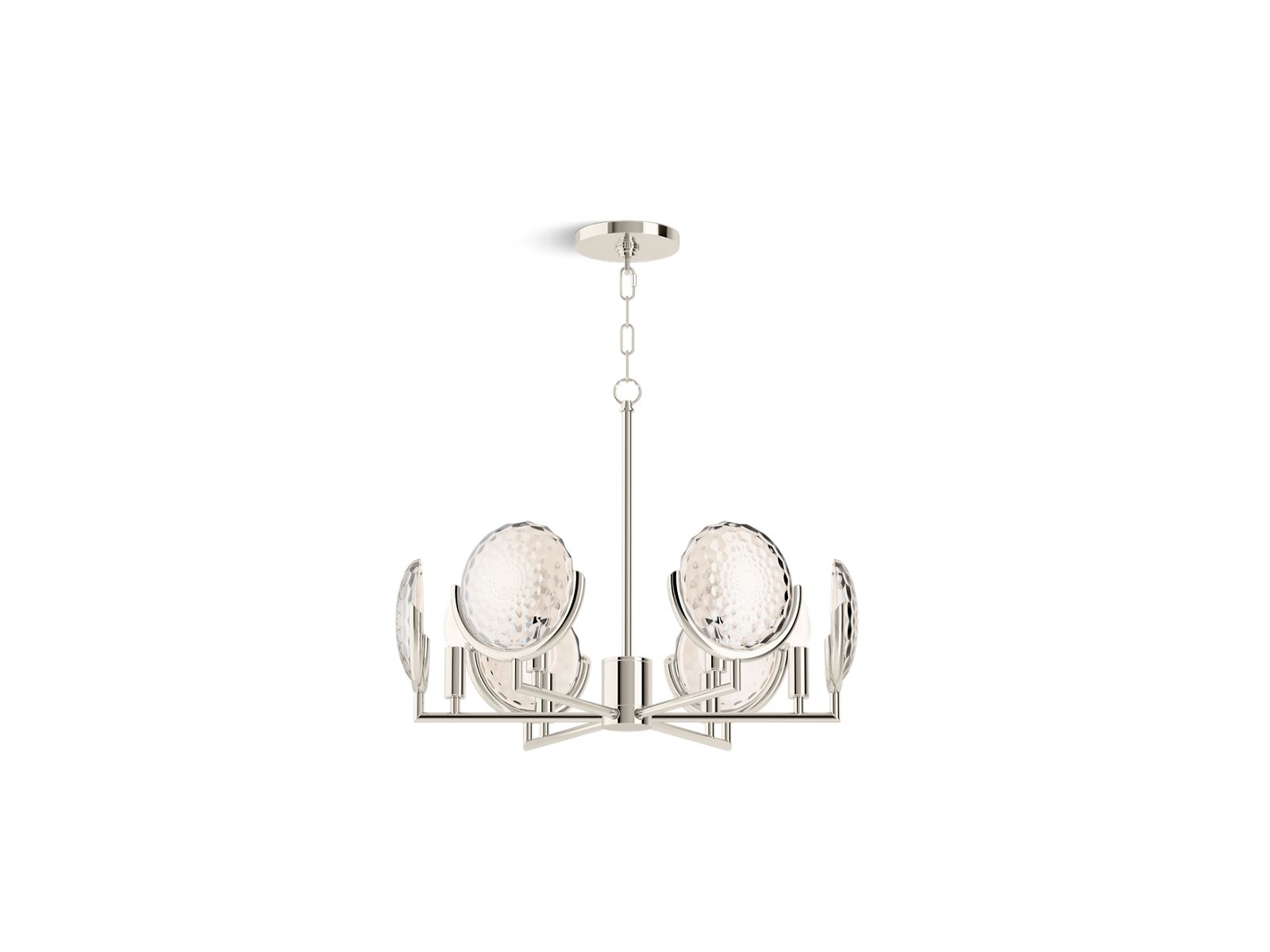 KOHLER K-29381-CH06B-SNL Arendela 22" Chandelier In Polished Nickel
